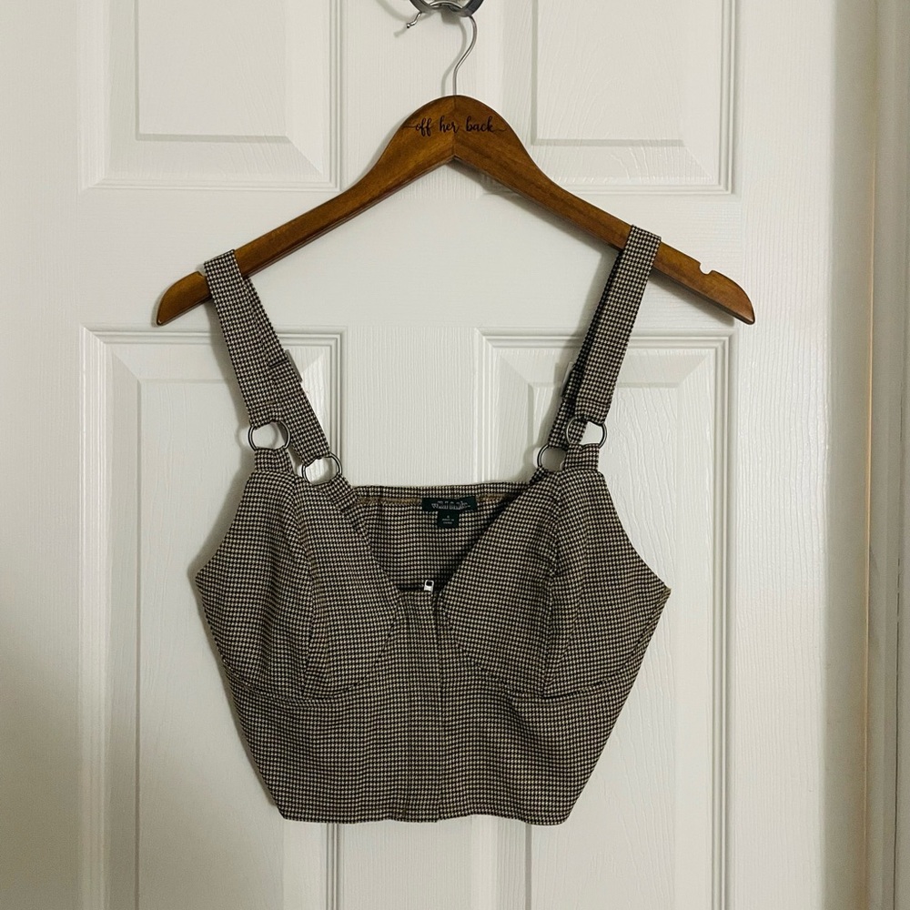 3/$25 🖤 Chic brown checkered bustier